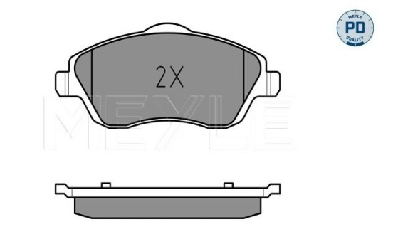 Kit de plaquettes de frein, frein à disque MEYLE-PD Quality 025 232 2517/PD