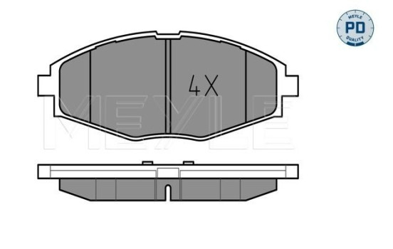 Kit de plaquettes de frein, frein à disque MEYLE-PD Quality 025 232 4117/PD