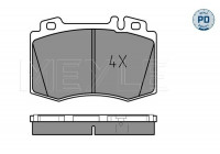 Kit de plaquettes de frein, frein à disque MEYLE-PD Quality 025 232 7117/PD