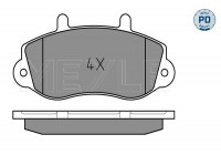 Kit de plaquettes de frein, frein à disque MEYLE-PD Quality 025 233 0218/PD