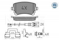 Kit de plaquettes de frein, frein à disque MEYLE-PD Quality 025 233 2617-1/PD