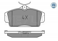 Kit de plaquettes de frein, frein à disque MEYLE-PD Quality 025 234 6316/PD