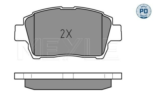Kit de plaquettes de frein, frein à disque MEYLE-PD Quality 025 235 1017/PD, Image 2