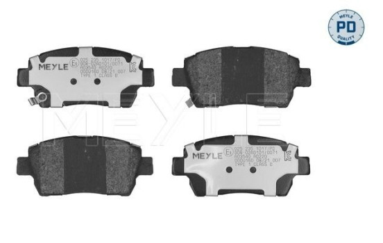 Kit de plaquettes de frein, frein à disque MEYLE-PD Quality 025 235 1017/PD, Image 3