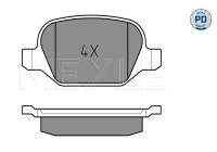Kit de plaquettes de frein, frein à disque MEYLE-PD Quality 025 235 1716/PD