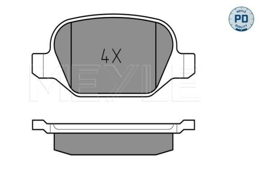 Kit de plaquettes de frein, frein à disque MEYLE-PD Quality 025 235 1716/PD