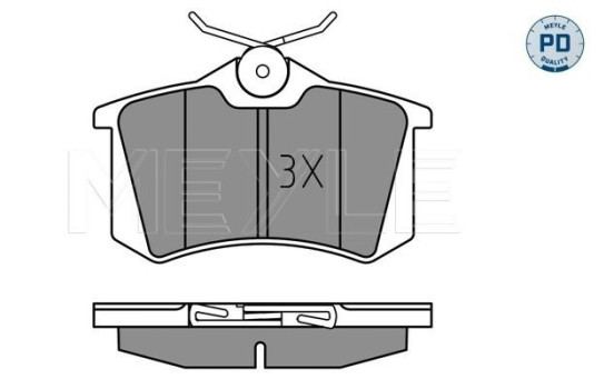Kit de plaquettes de frein, frein à disque MEYLE-PD Quality 025 235 5417/PD