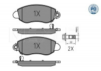 Kit de plaquettes de frein, frein à disque MEYLE-PD Quality 025 235 7718/PD