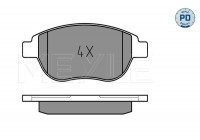Kit de plaquettes de frein, frein à disque MEYLE-PD Quality 025 236 0019/PD