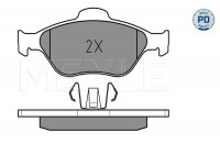 Kit de plaquettes de frein, frein à disque MEYLE-PD Quality 025 236 0418/PD
