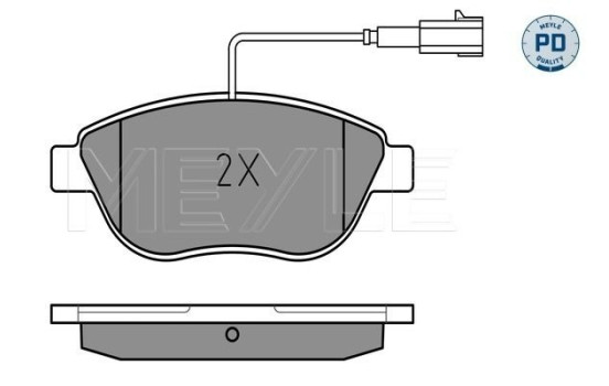 Kit de plaquettes de frein, frein à disque MEYLE-PD Quality 025 237 0918/PD