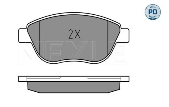 Kit de plaquettes de frein, frein à disque MEYLE-PD Quality 025 237 0918/PD, Image 2
