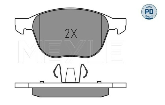 Kit de plaquettes de frein, frein à disque MEYLE-PD Quality 025 237 2318/PD