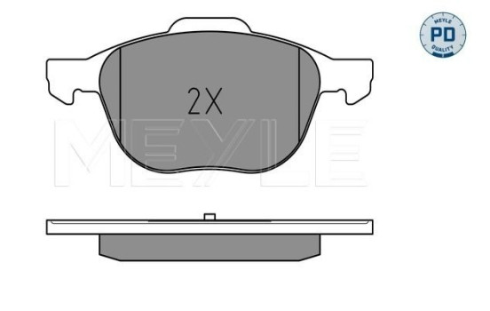 Kit de plaquettes de frein, frein à disque MEYLE-PD Quality 025 237 2318/PD, Image 2