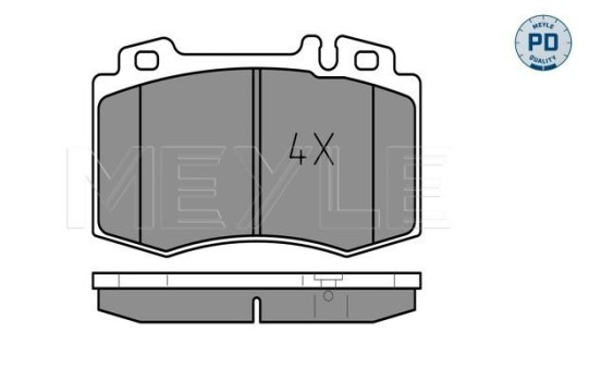 Kit de plaquettes de frein, frein à disque MEYLE-PD Quality 025 237 4517/PD