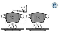 Kit de plaquettes de frein, frein à disque MEYLE-PD Quality 025 237 4618/PD