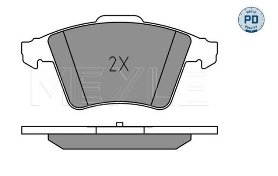Kit de plaquettes de frein, frein à disque MEYLE-PD Quality 025 237 4619/PD, Image 2