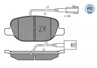 Kit de plaquettes de frein, frein à disque MEYLE-PD Quality 025 238 1118/PD