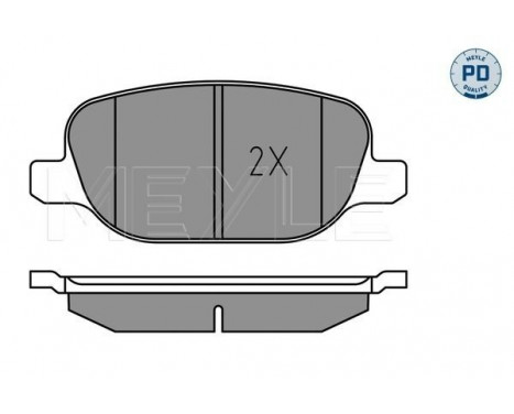 Kit de plaquettes de frein, frein à disque MEYLE-PD Quality 025 238 1118/PD, Image 2