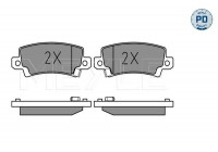 Kit de plaquettes de frein, frein à disque MEYLE-PD Quality 025 238 1616/PD