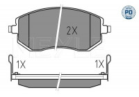 Kit de plaquettes de frein, frein à disque MEYLE-PD Quality 025 238 6517/PD