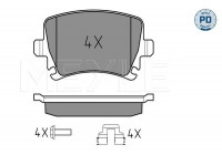 Kit de plaquettes de frein, frein à disque MEYLE-PD Quality 025 239 1417/PD