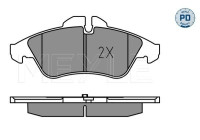 Kit de plaquettes de frein, frein à disque MEYLE-PD Quality 025 239 9020/PD