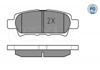 Kit de plaquettes de frein, frein à disque MEYLE-PD Quality 025 240 1416/PD