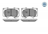 Kit de plaquettes de frein, frein à disque MEYLE-PD Quality 025 240 2417/PD