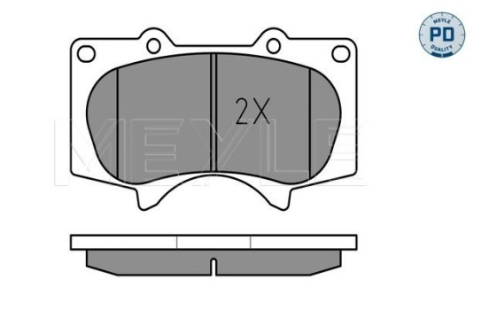 Kit de plaquettes de frein, frein à disque MEYLE-PD Quality 025 240 2417/PD, Image 2
