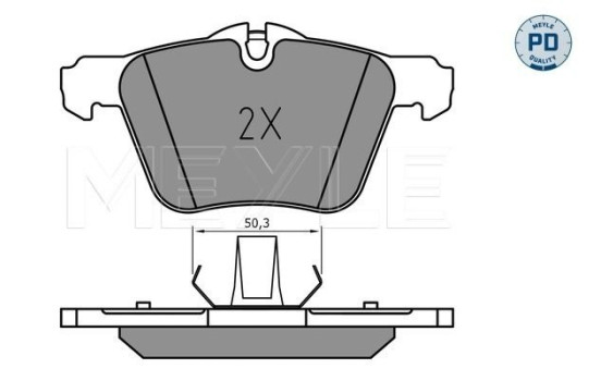 Kit de plaquettes de frein, frein à disque MEYLE-PD Quality 025 240 7920/PD