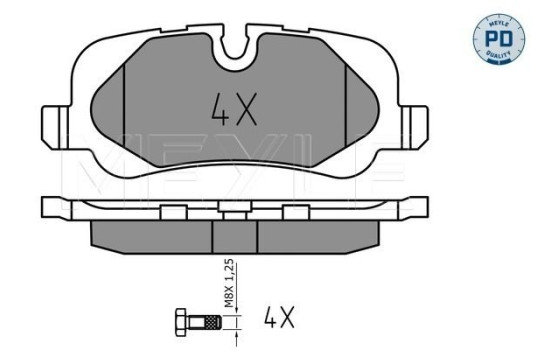 Kit de plaquettes de frein, frein à disque MEYLE-PD Quality 025 241 9217/PD