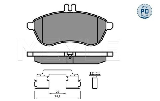 Kit de plaquettes de frein, frein à disque MEYLE-PD Quality 025 243 0620-2/PD