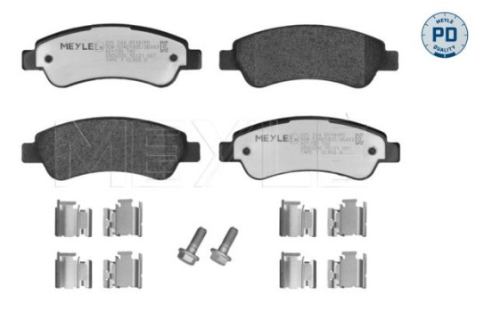 Kit de plaquettes de frein, frein à disque MEYLE-PD Quality 025 244 6519/PD, Image 2