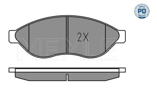 Kit de plaquettes de frein, frein à disque MEYLE-PD Quality 025 244 6819-2/PD, Image 2