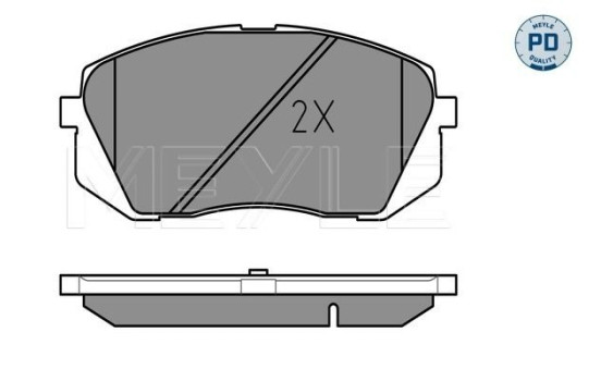 Kit de plaquettes de frein, frein à disque MEYLE-PD Quality 025 245 0116/PD, Image 2