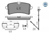 Kit de plaquettes de frein, frein à disque MEYLE-PD Quality 025 246 4317/PD