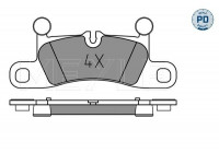 Kit de plaquettes de frein, frein à disque MEYLE-PD Quality 025 247 2116/PD