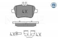 Kit de plaquettes de frein, frein à disque MEYLE-PD Quality 025 248 4818/PD