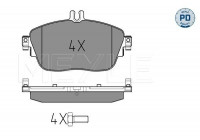 Kit de plaquettes de frein, frein à disque MEYLE-PD Quality 025 248 6919/PD