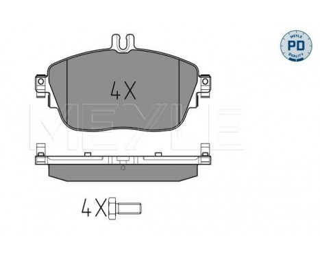 Kit de plaquettes de frein, frein à disque MEYLE-PD Quality 025 248 6919/PD