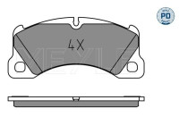 Kit de plaquettes de frein, frein à disque MEYLE-PD Quality 025 250 0717/PD