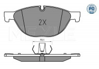 Kit de plaquettes de frein, frein à disque MEYLE-PD Quality 025 250 4519/PD
