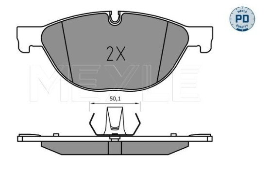 Kit de plaquettes de frein, frein à disque MEYLE-PD Quality 025 250 4519/PD