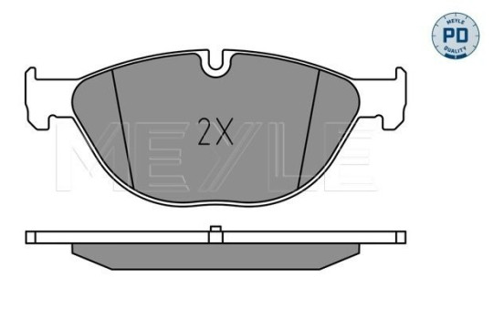 Kit de plaquettes de frein, frein à disque MEYLE-PD Quality 025 250 4519/PD, Image 2