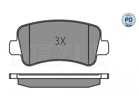 Kit de plaquettes de frein, frein à disque MEYLE-PD Quality 025 251 1218/PD, Image 2