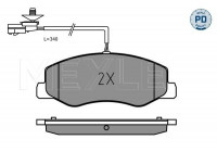 Kit de plaquettes de frein, frein à disque MEYLE-PD Quality 025 251 7218/PD
