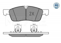 Kit de plaquettes de frein, frein à disque MEYLE-PD Quality 025 251 9219/PD