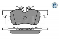 Kit de plaquettes de frein, frein à disque MEYLE-PD Quality 025 253 3116/PD