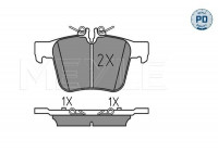 Kit de plaquettes de frein, frein à disque MEYLE-PD Quality 025 253 5416/PD